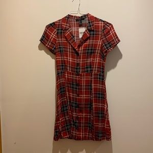 Forever 21 Plaid Button Up Dress  Size S